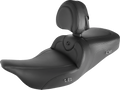 SADDLEMEN Roadsofa Standard Reach Heated Seat - With Backrest - Black/Black Stitching 808-07B-187BRHC