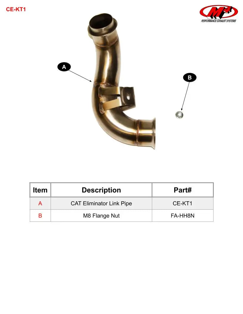 M4 Exhaust Muffler Box Eliminator Kit 2018 - 2023 790/890 Duke, Adventure  CE-KT1