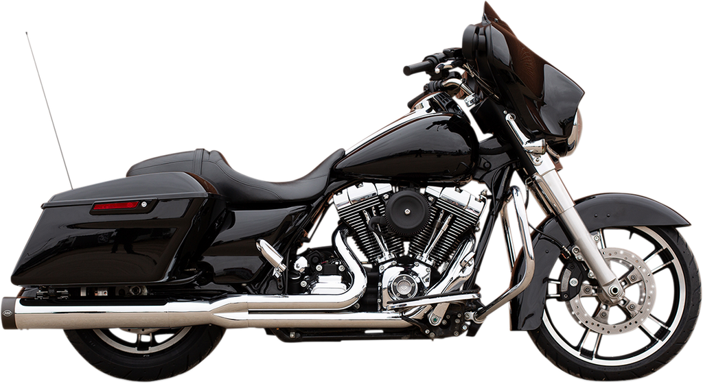 S&S CYCLE 2-into-1 Exhaust for '95-'16 FL - Chrome NO CATALYTIC CONVERTER 550-0776