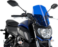 PUIG HI-TECH PARTS Naked Touring Windscreen - Blue - Yamaha 9667A