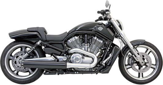 BASSANI XHAUST 4" Slip-On Mufflers for VRSCF - Black 1V17RB