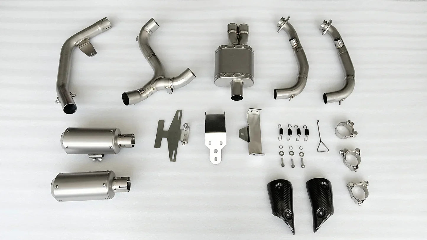 Vandemon CFMOTO single-sided swingarm  450SR-S 2023-2024 Stainless Steel / Titanium High Mount Exhaust System CFMOTO450SRSHMEXHC VA-8