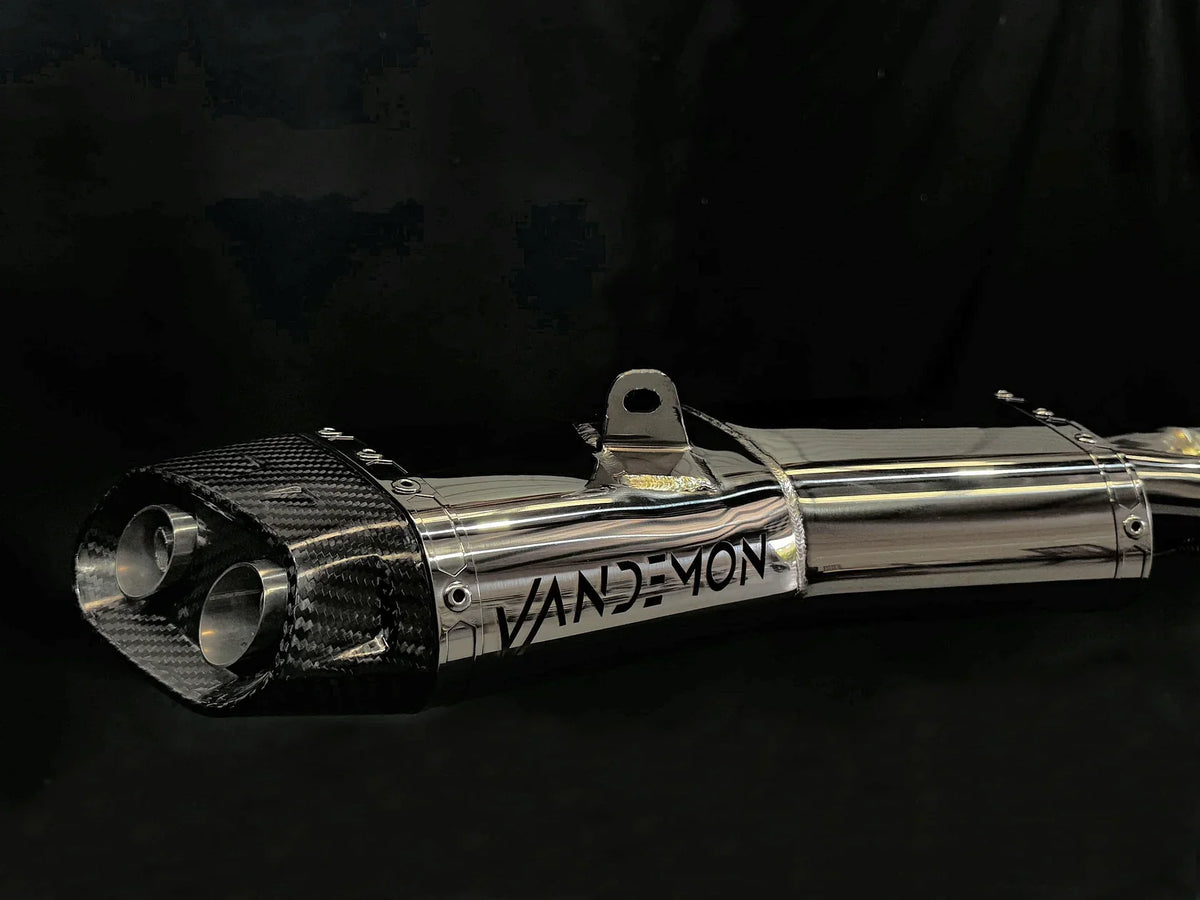 Vandemon CFMOTO 450SR & 450SR-S Low Mount Single Side Exit Exhaust System 2022-2025 CFMOTO450SRSLMSSEXHA VA-102