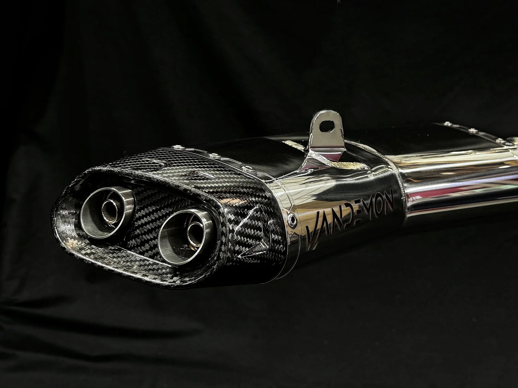 Vandemon CFMOTO 450SR & 450SR-S Low Mount Single Side Exit Exhaust System 2022-2025 CFMOTO450SRSLMSSEXHA VA-102