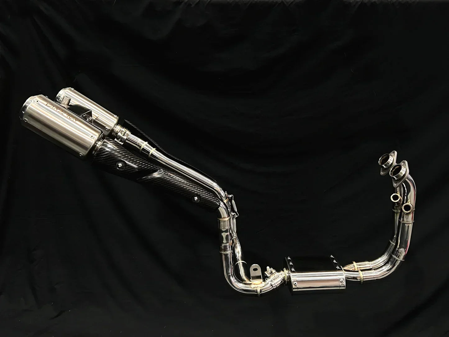 Vandemon CFMOTO single-sided swingarm  450SR-S 2023-2024 Stainless Steel / Titanium High Mount Exhaust System CFMOTO450SRSHMEXHC VA-8
