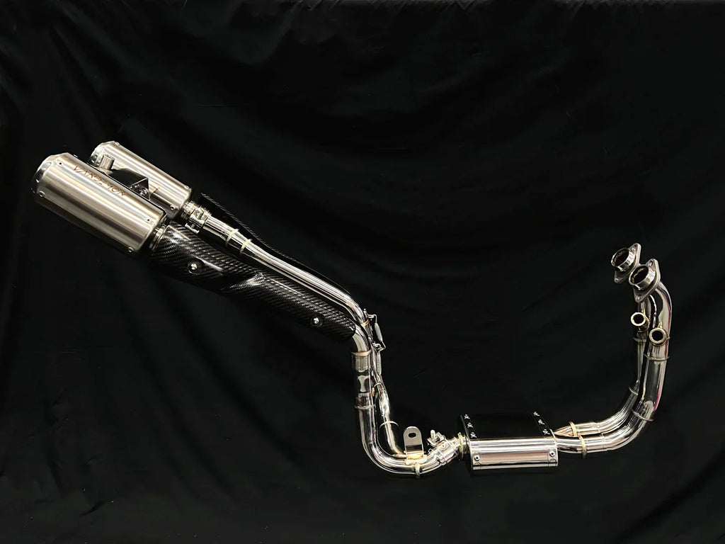Vandemon CFMOTO single-sided swingarm  450SR-S 2023-2024 Stainless Steel / Titanium High Mount Exhaust System CFMOTO450SRSHMEXHC VA-8