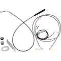 FAT BAGGERS INC. EZ Install Kit - 10" Handlebars - Upper Clutch - Full Length - Braided Stainless Steel/Chrome 219010-C