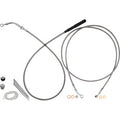 FAT BAGGERS INC. EZ Install Kit - 14" Handlebars - Upper Clutch - Full Length - Braided Stainless Steel/Chrome 219914-C
