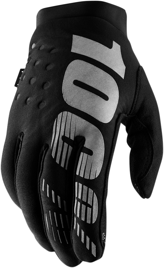 100% Brisker Gloves - Black/Gray - 2XL 10003-00004