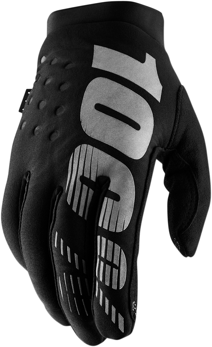 100% Brisker Gloves - Black/Gray - XL 10003-00003