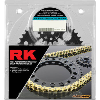 RK Chain and Sprocket Kit - Quick Acceleration - Natural - Triumph 675 Daytona/R '06-'17 7061-069PX