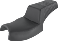 SADDLEMEN Step Up Seat - Front Smooth/Rear Lattice - Black - Challenger I20-06-173