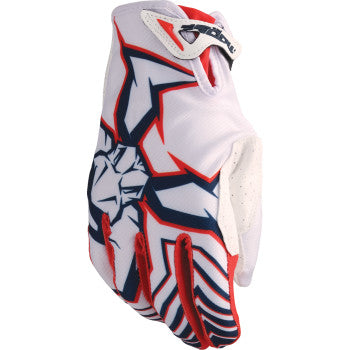 MOOSE RACING Agroid™ Pro Gloves - Red/White/Blue - Medium 3330-8085