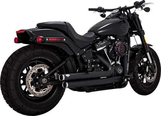 VANCE & HINES Big Shots Staggered Exhaust System - Black 47339