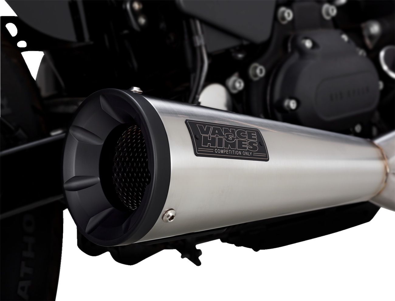 VANCE & HINES 2-into-1 Upsweep Exhaust System - Brushed - Stainless Steel 27325