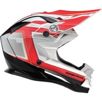 MOOSE OFFROAD MR3 Helmet - F.A.F. - White/Black/Red - Large 0110-8935