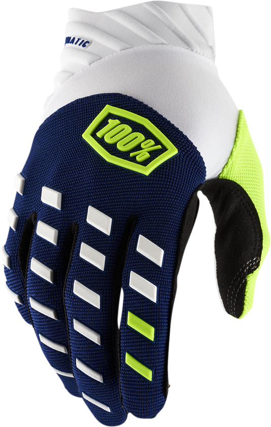 100% Airmatic Gloves - Navy/White - Small 10000-00015