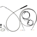 FAT BAGGERS INC. EZ Install Kit - 16" Handlebars - Upper Clutch - Full Length - Braided Stainless Steel/Chrome 249916-C