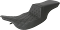 SADDLEMEN Step-Up Seat - Front Lattice Stitch - Black - FL 897-07-192