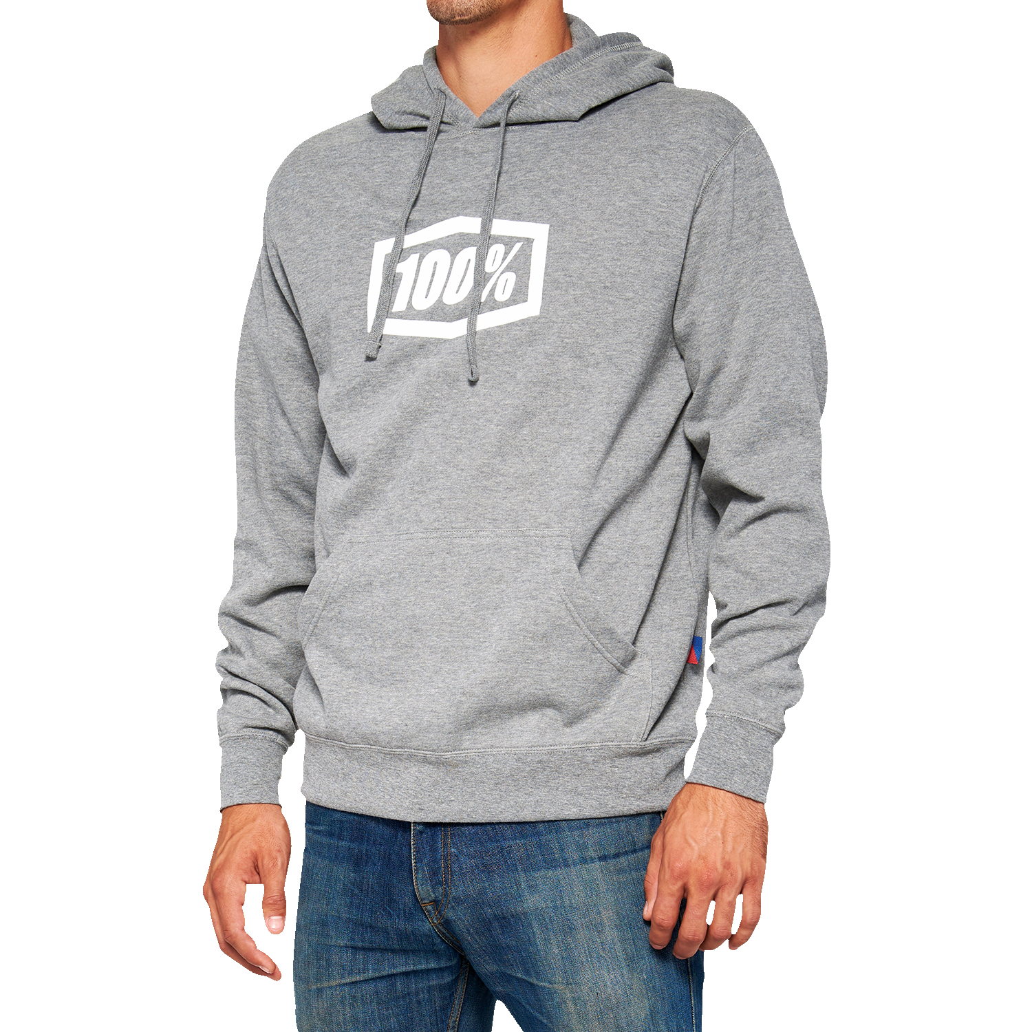100% Icon Pullover Hoodie - Gray - Medium 20029-00016