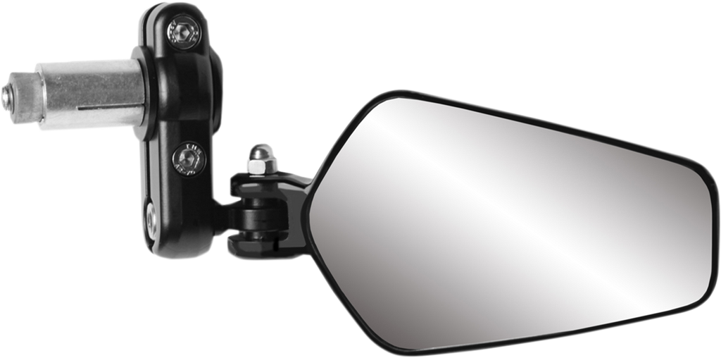 Parts Unlimited Mirror - Handlebar End - Oval - Black 98002