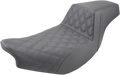SADDLEMEN Step Up Seat - Front Lattice/Rear Smooth - Black - Indian I14-07-172