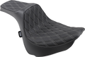 DRAG SPECIALTIES Predator III Seat - Double Diamond - Silver Stitched - FXFB/S '18-'22 FIT FLSTN W/O LUGG RACK 0802-1073