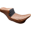 LE PERA Tailwhip Seat - Brown - Double Diamond - Black Stitch - FLT/FLH '08-'23 LK-587TDV01