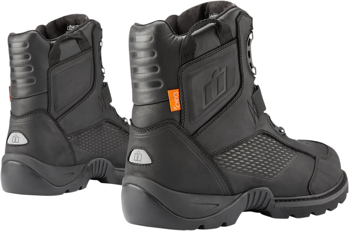 ICON Stormhawk Boots - Black - Size 9.5 3403-1153