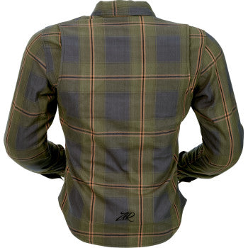 Z1R Women's Ashwood Flannel - Olive - Small 3041-0685