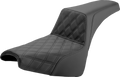 SADDLEMEN Step-Up Seat - Front Lattice Stitch - Black 818-30-172