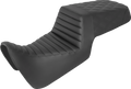 SADDLEMEN Step Up Seat - Front Tuck-n-Roll/Rear Lattice Stitch - Black 821-34-176