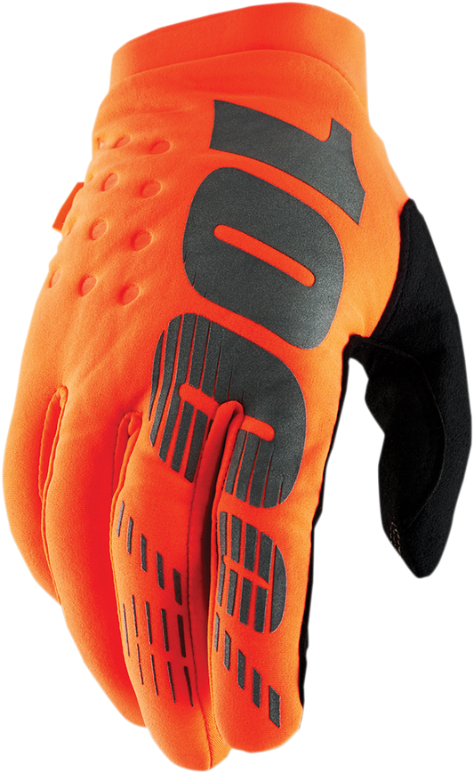 100% Youth Brisker Gloves - Orange/Black - Medium 10004-00005