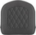 SADDLEMEN Sissy Bar Pad - Lattice Stitched - Black 0408SM
