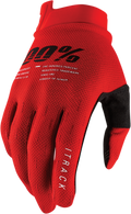100% iTrack Gloves - Red - Large 10008-00017