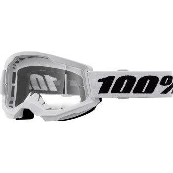 100%  Strata 2 Goggle - White - Clear 50027-00019