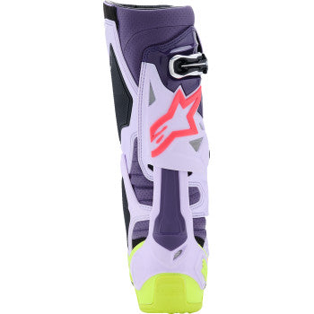 ALPINESTARS Tech 10 Supervented Boots - Purple/Fluorescent Yellow/Diva Pink - US 14 / EU 49.5 2010520-3150-14