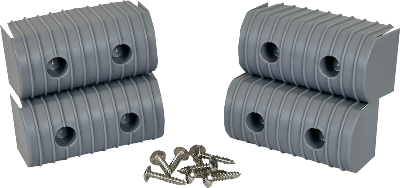 CALIBER BunkWrap Endcap - 2"x4" - Gray - 4 Pack 23051