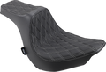 DRAG SPECIALTIES Predator III Seat - Double Diamond - Silver Stitching - FLFB/S '18-'22 0802-1189