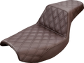 SADDLEMEN Step-Up Seat - Full Lattice Stitch - Brown - FXR 882-09-175BR