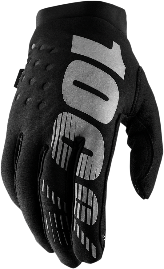 100% Youth Brisker Gloves - Black/Gray - XL 10004-00003