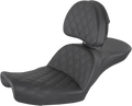 SADDLEMEN Explorer Seat - Lattice Stitched - Backrest 896-04-030LS