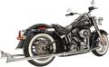 BASSANI XHAUST Fishtail Exhaust - 39" True Dual Exhaust System — without Baffles  Softail 2007-2012 1S26E-39
