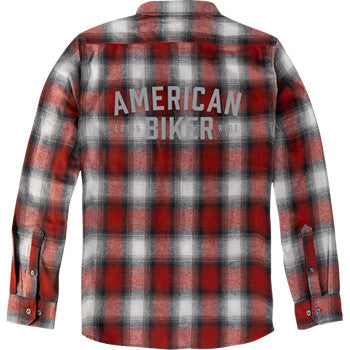 American Biker American Biker Mr Piston Flannel Shirt - Red - Medium ABBPISTON27ST61RDMR