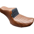 LE PERA Tailwhip Seat - Brown - Double Diamond - Black Stitch - FLT/FLH '24-'25 LV-587TDV01