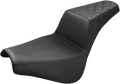 SADDLEMEN Step-Up Seat - Rear Lattice Stitch - Black 818-30-173