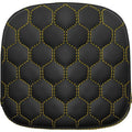 SADDLEMEN Sissy Bar Pad - Honeycomb - Gold Stitching 040749GOL