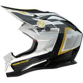 MOOSE OFFROAD MR3 Helmet - F.A.F. - White/Black/Gold - Large 0110-8930