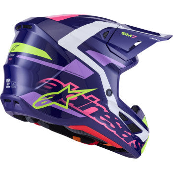 ALPINESTARS SM7 Helmet - Deed - Gloss Purple/Pink - XL 8302426-3142-XL