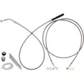 FAT BAGGERS INC. EZ Install Kit - 14" Handlebars - Upper Clutch - Full Length - Braided Stainless Steel 219914